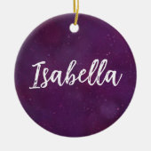 紫の星空 セラミックオーナメント (正面)