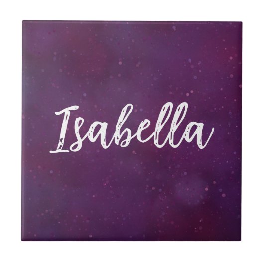 紫の星空 タイル (正面)