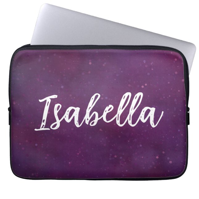 紫の星空 ラップトップスリーブ (正面)