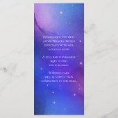 紫の星雲 天体の芸術 宇宙のウェディング メニュー (裏面)