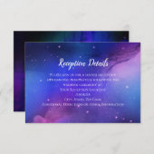 紫の星雲 天体アート 宇宙 ウェディング エンクロージャーカード (正面/裏面)
