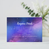 紫の星雲 天体アート 宇宙 ウェディング エンクロージャーカード (スタンド正面)