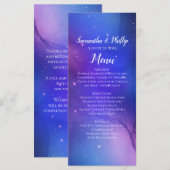 紫の星雲 天体アート 宇宙 ウェディング メニュー (正面/裏面)