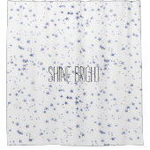 紫の星 シャワーカーテン (正面)