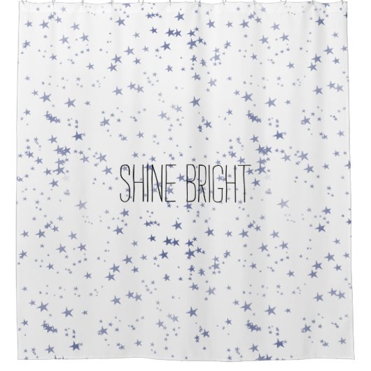 紫の星 シャワーカーテン (正面)