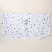 紫の星 ビーチタオル (正面)