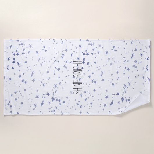 紫の星 ビーチタオル (正面)