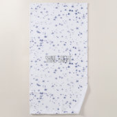 紫の星 ビーチタオル (正面)