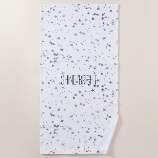 紫の星 ビーチタオル (正面)