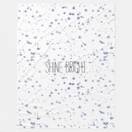 紫の星 フリースブランケット (正面)