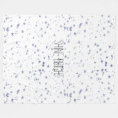 紫の星 フリースブランケット (正面(横))