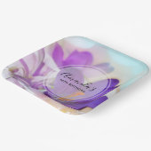 紫の春かわいらしクロカスイベントの写真 ペーパープレート (傾斜あり)