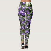 紫の春の花レギンス レギンス (裏面)