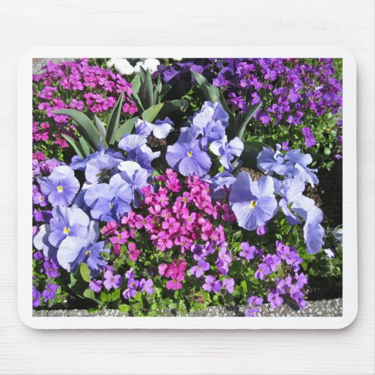 紫の春の花 マウスパッド (正面)