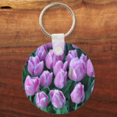 紫の春チューリップ キーホルダー (正面)