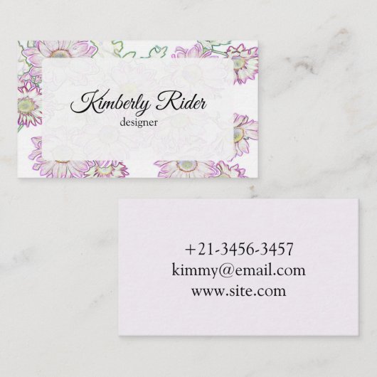 紫の春花 名刺 (正面/裏面)