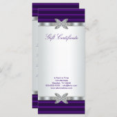 紫の景品証ギフトカード (正面/裏面)