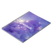 紫の曇り美学の感謝ジャーナル ノートブック (左側)