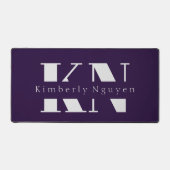 紫の書道台本名机マット デスクマット (正面)