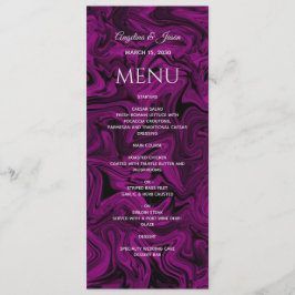 紫の書道結婚のメニュー メニュー