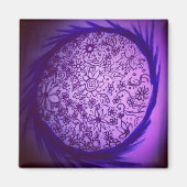 紫の月の夢 マグネット (正面)