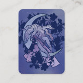 紫の月の女神ウィッカ信者トリプルムーンシンボルアート 名刺 (正面)