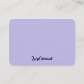 紫の月の女神ウィッカ信者トリプルムーンシンボルアート 名刺 (裏面)