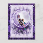 紫の月の子はがき ポストカード (正面)