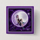 紫の月の子ボタン 缶バッジ (正面)