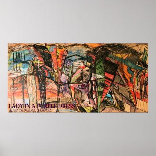 紫の服を着た婦人 ポスター (正面)