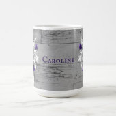 紫の木のハートパーソナライズされたコーヒーマグ コーヒーマグカップ (中央)