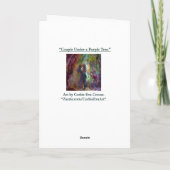 「紫の木の下のカップル。」 グリーティングカード (裏面)