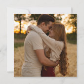 紫の木の文字列のライトメイスンジャー結婚の写真 招待状 (裏面)