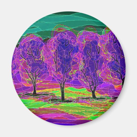 紫の木…マグネット マグネット (正面)