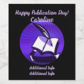 紫の本とクイル ワインラベル (シングルラベル)