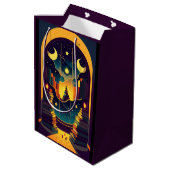 紫の本の魔法の領域 ミディアムペーパーバッグ (裏面アングル)