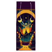 紫の本の魔法の領域 ワインギフトバッグ (裏面)