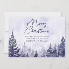 紫の松の木のクリスマス企業ののビジネスロゴ シーズンカード
