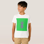 紫の松りんご緑。 Tシャツ (正面フル)