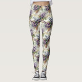 紫の果実とつる植物 レギンス (正面)