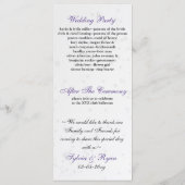 紫の果実エレガント冬の結婚式 プログラム (裏面)