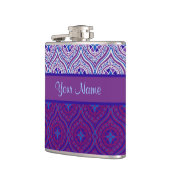 紫の染め模様をパーソナライズするチックヒップフラスコ フラスク (左)
