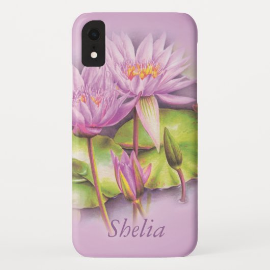 紫の桃色のユリの花 Case-Mate iPhoneケース (裏面)