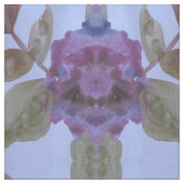 紫の梅とオリーブの緑と青 ファブリック (クローズアップ)