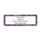 紫の梅と緑パターン（の模様が）ある ラベル (正面)