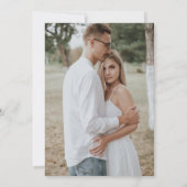 紫の梅結婚と写真招待状 招待状 (裏面)