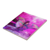 紫の森の川のファンタジーの妖精 タイル (側面)