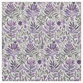 紫の植物要素 ファブリック (見本)