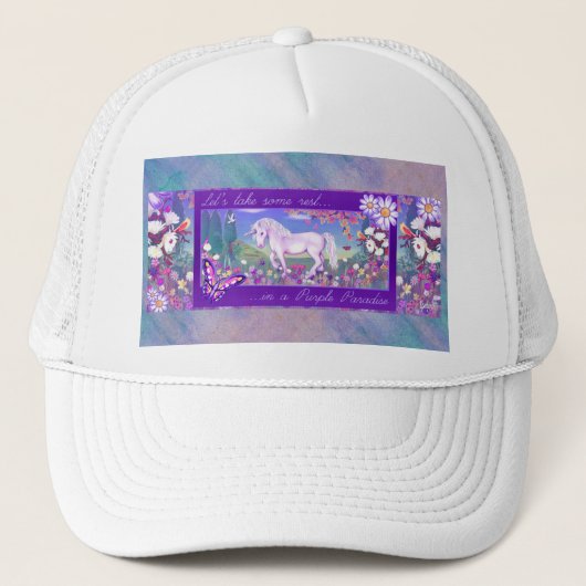 紫の楽園 キャップ (正面)