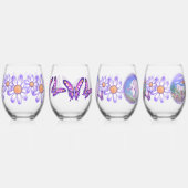 紫の楽園 ステムなしワイングラス (裏面)